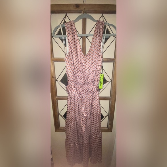 Chain Print Belted Midi Dress SIZE 4 - Picture 3 of 11